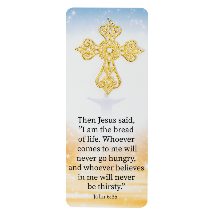 Embellished Bookcard John6:35 Jesus Said