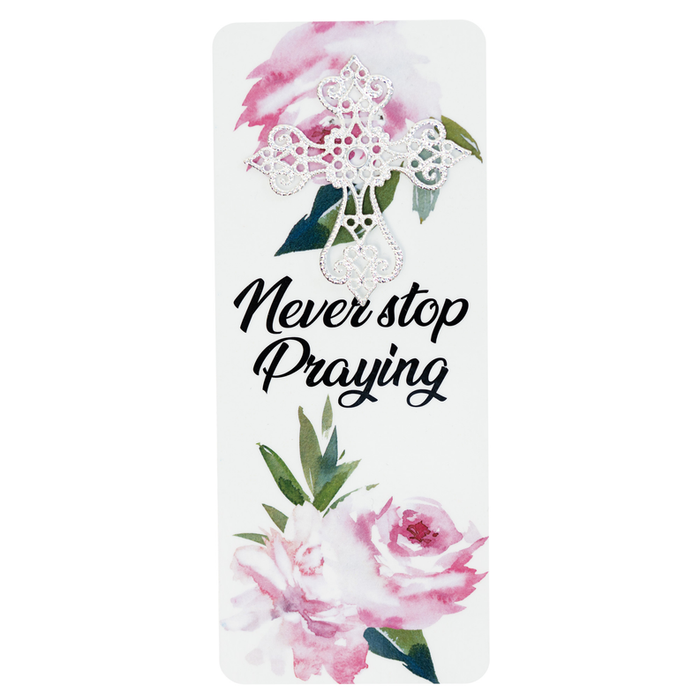 Embellished Bookcard Never Stop Praying