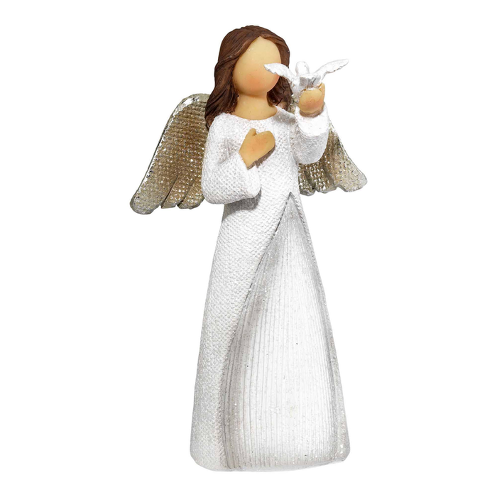 Angel With Dove Glitter