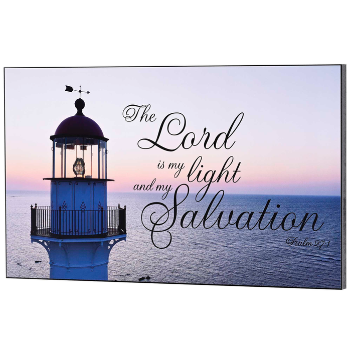 Wall Plaque Lighthouse Psalm 27:1