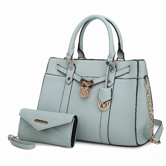 Christine Vegan Leather Women's Satchel Bag With Wallet