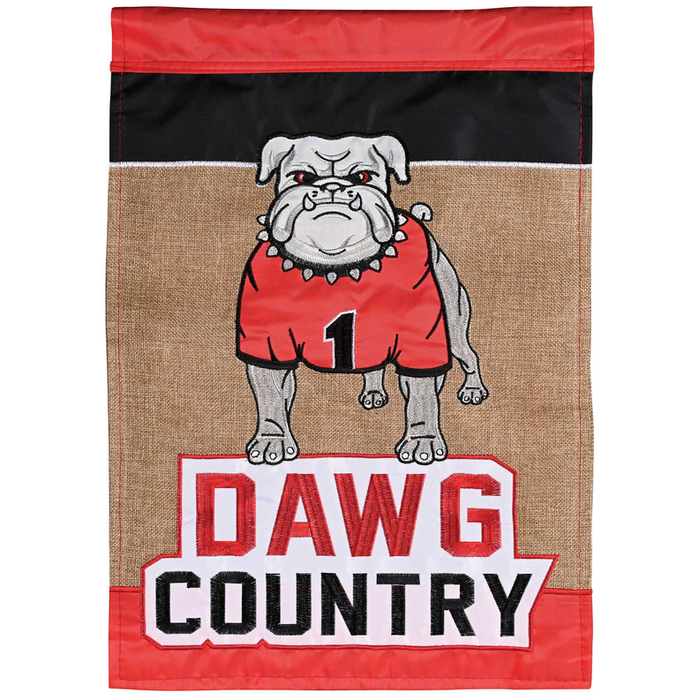 Flag Dawg Country Bulldog Burlap 13x18