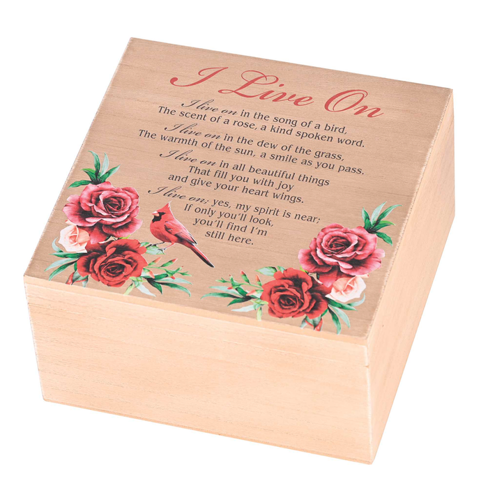 Keepsake Box Cardinal I Live On Mdf