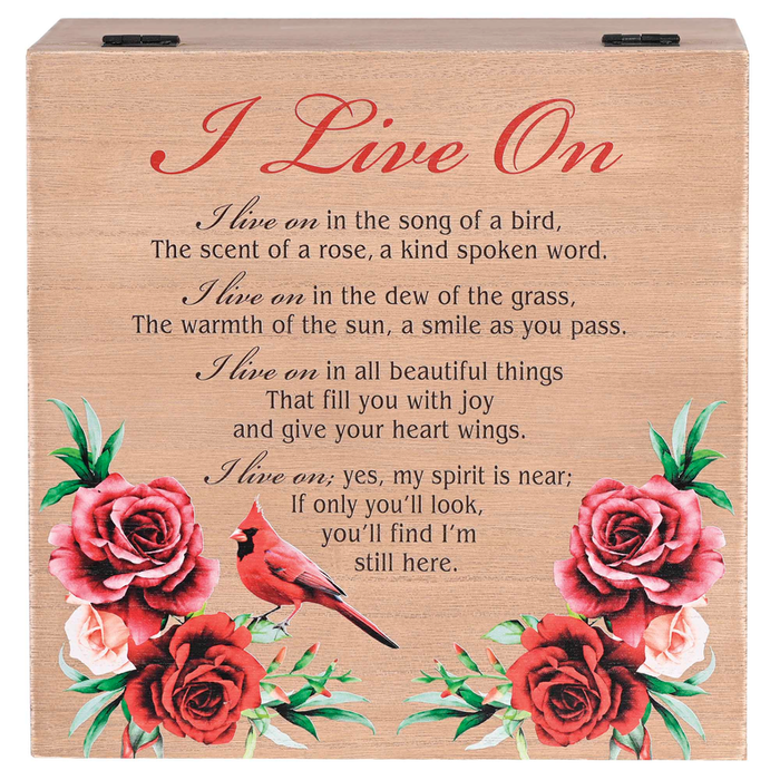 Keepsake Box Cardinal I Live On Mdf