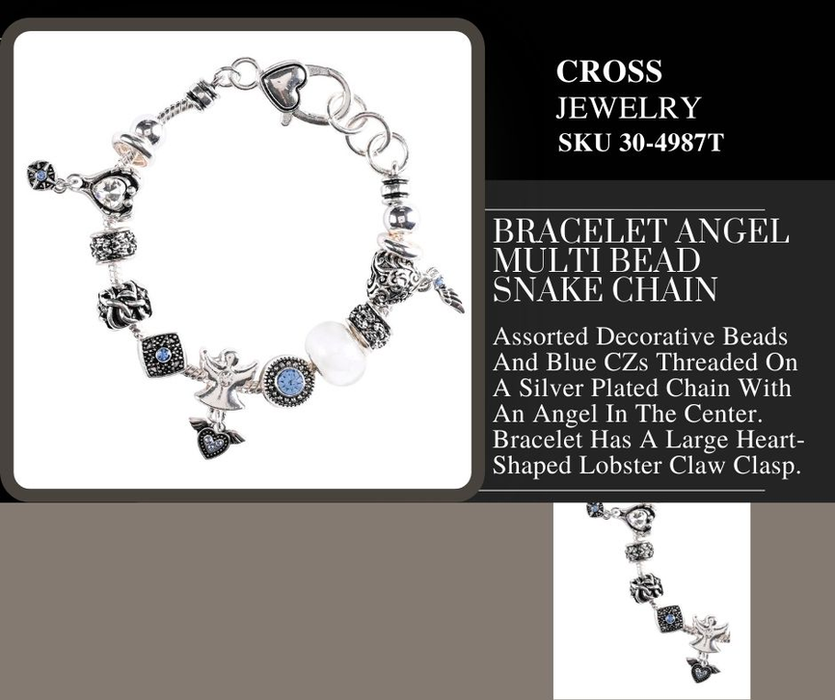Bracelet Angel Multi Bead Snake Chain