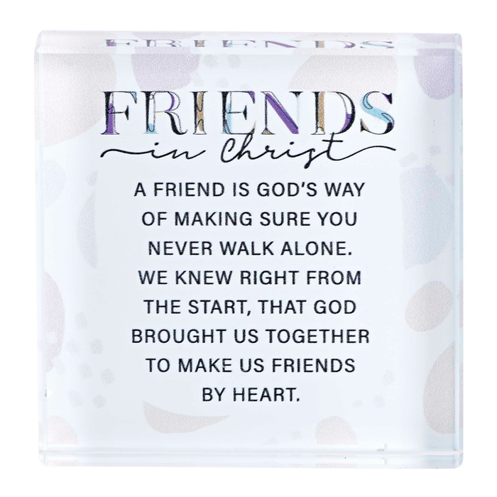 Tabletop Glass Friends In Christ 3x3