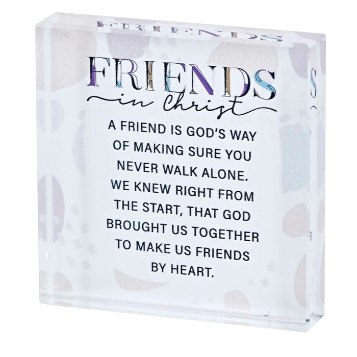 Tabletop Glass Friends In Christ 3x3