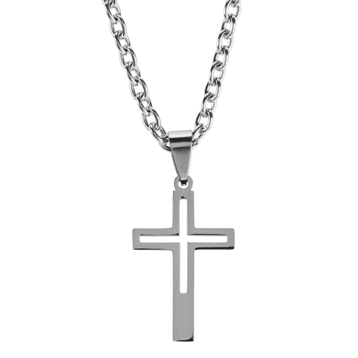 Necklace Gods Guy Cutout Box Cross