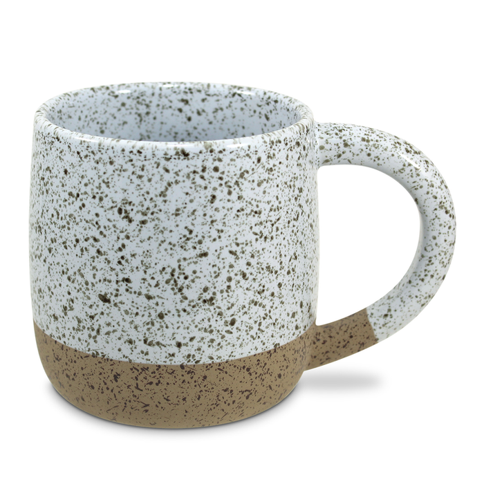 Mug Speckled Stone Peace White18oz