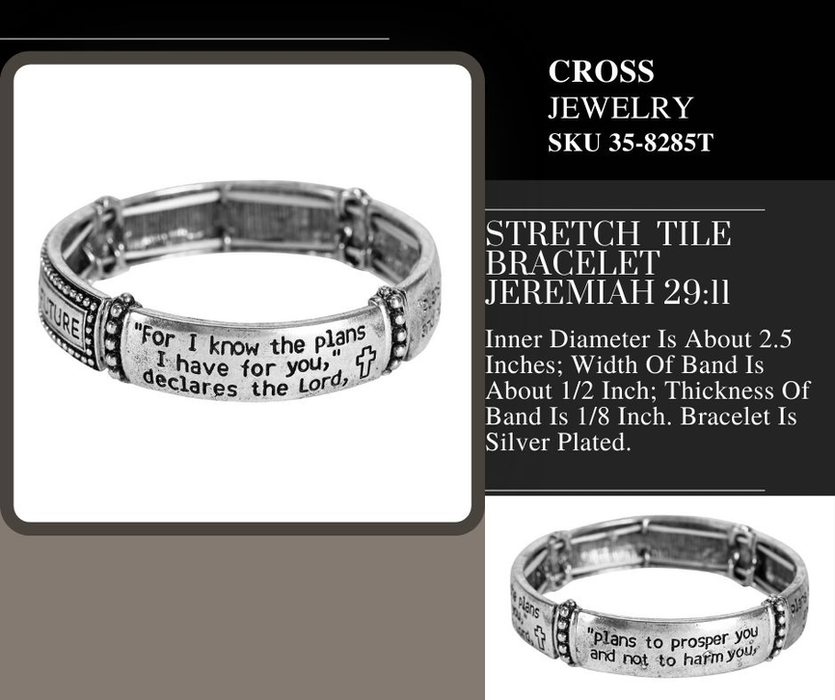 Stretch Bracelet Jeremiah 29:11 Tile