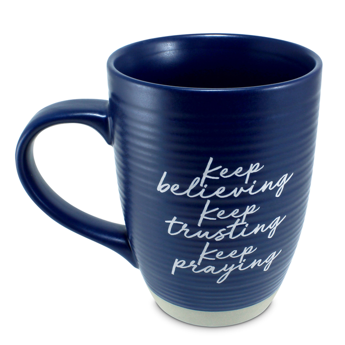 Coffee Mug Keep Believing Trusting Blue