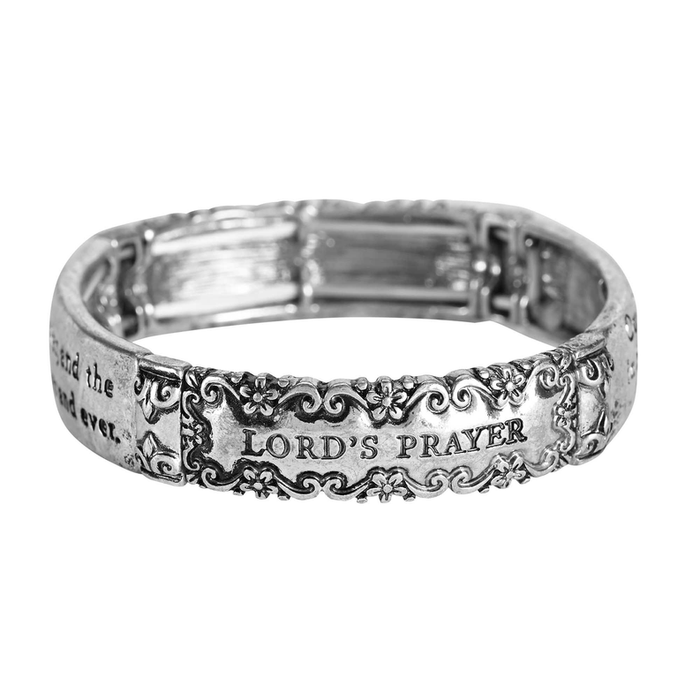 Stretch Bracelet Lords Prayer Tile