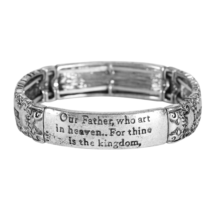 Stretch Bracelet Lords Prayer Tile