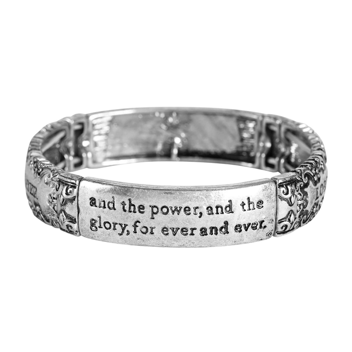 Stretch Bracelet Lords Prayer Tile