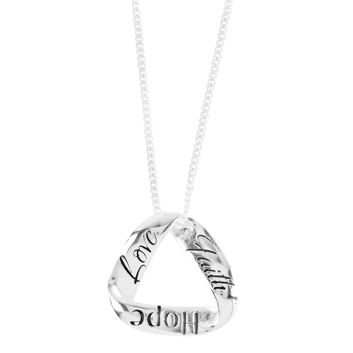 Necklace Faith Hope Love Mobius Triangle