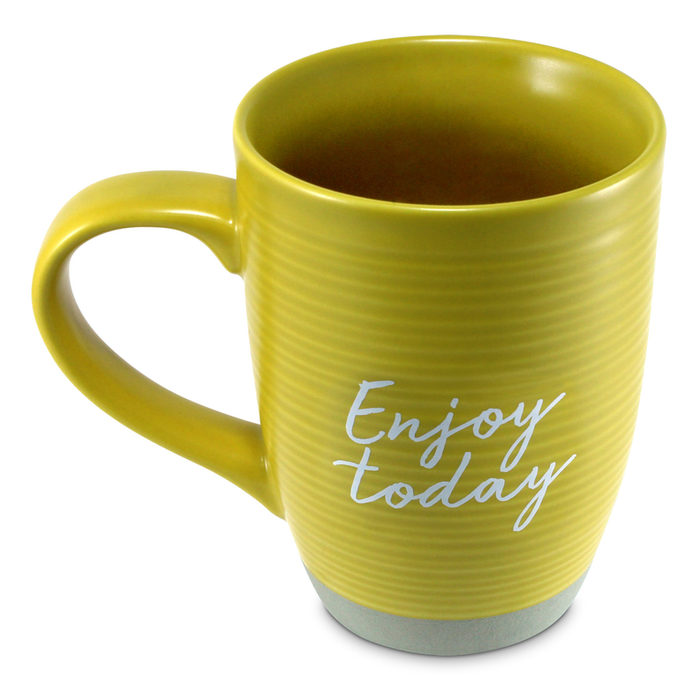 Coffee Mug Enjoy Today Mustard Yellow