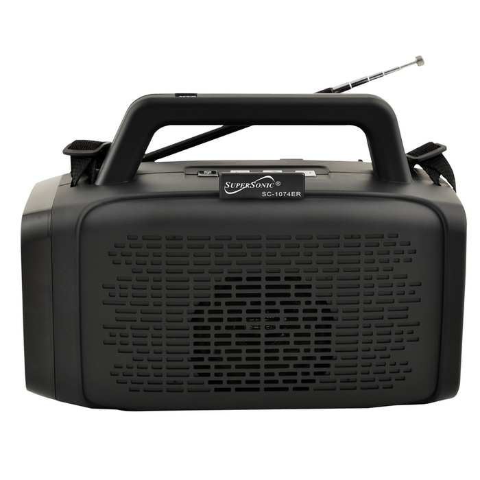 Solar Power Speaker With Fm Radio & Led Flashlight