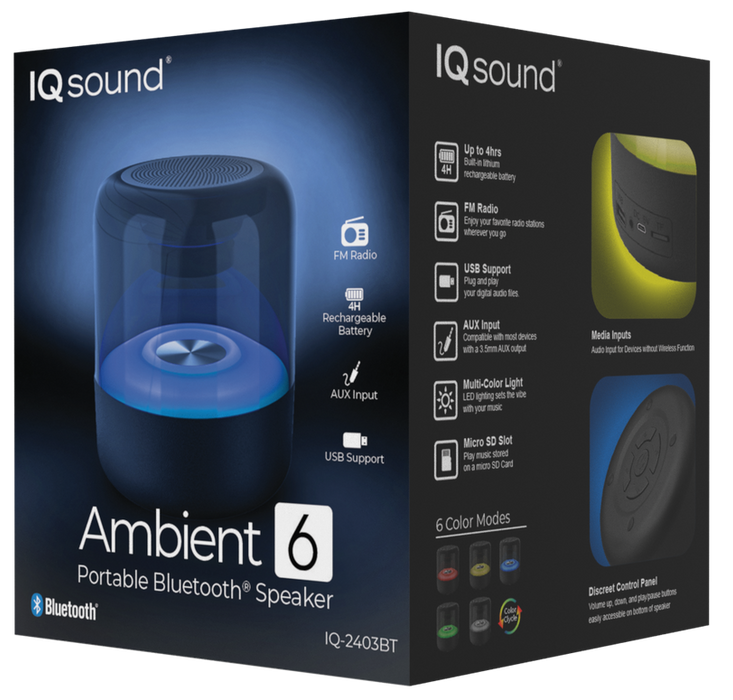 Ambient 6" Portable Bluetooth Speaker