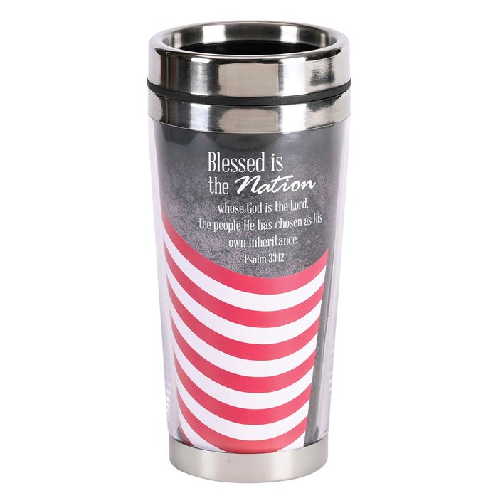 Travel Mug Flag Blessed Be The Nation