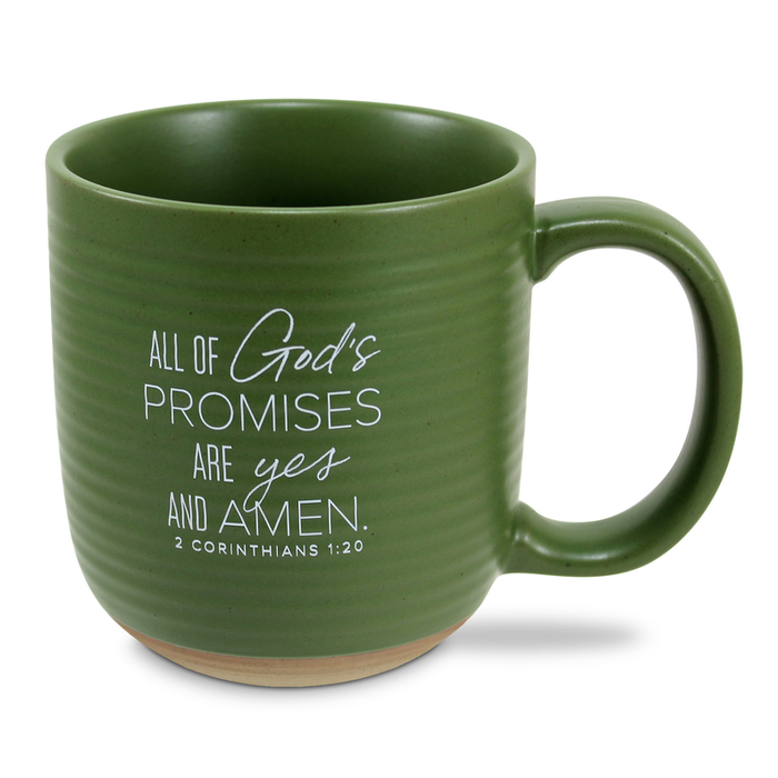 Coffee Mug Amen Heal Restore Green 20 Oz