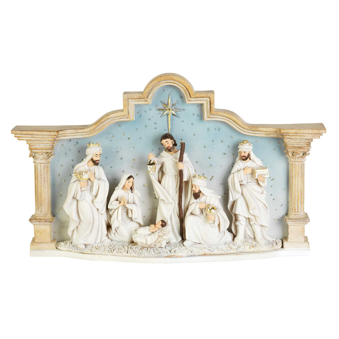 1-piece Nativity City Scene 8.5in