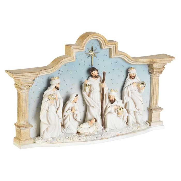 1-piece Nativity City Scene 8.5in