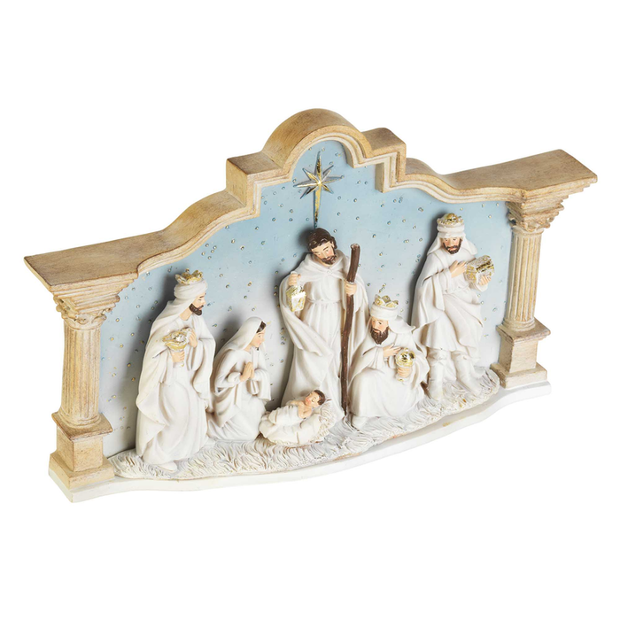 1-piece Nativity City Scene 8.5in