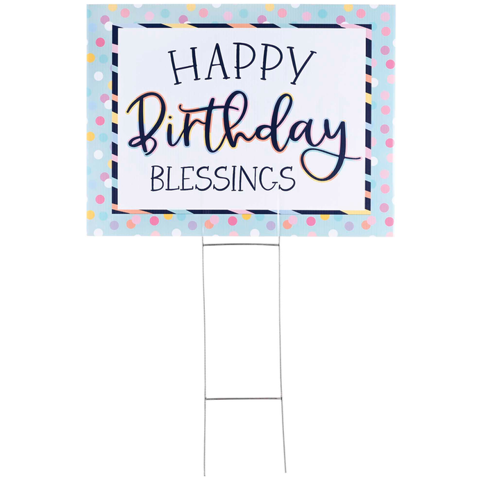 Yard Sign Happy Birthday Blessings