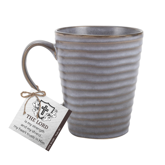 Ceramic Mugs (4pk) Christian Grey Ribbed