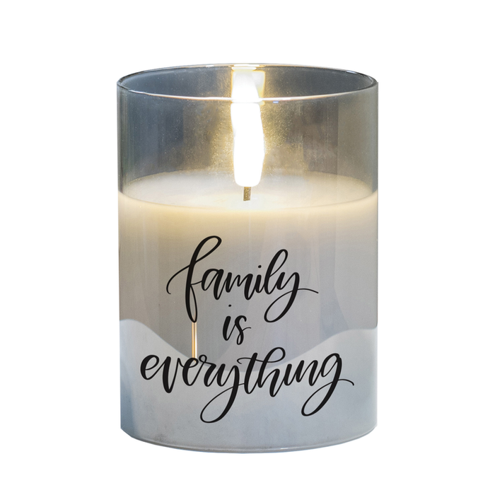 Led Candle Family Is Everything 4in Grey