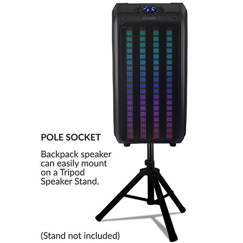 2 X 6.5" Sound Traveler Portable Backpack Speaker
