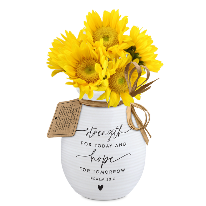 Vase Textured Hold Hope Strength & Hope