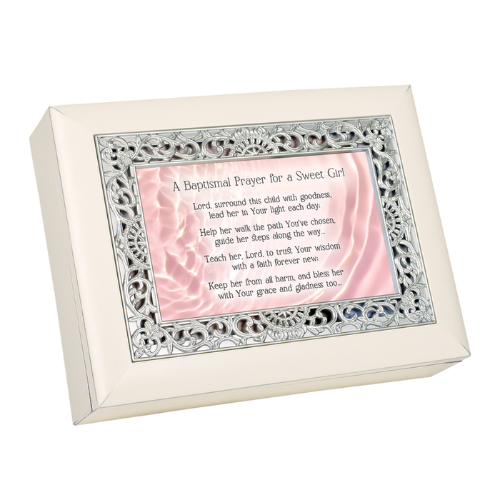 Music Box Ornate Baptismal Prayer Sweet