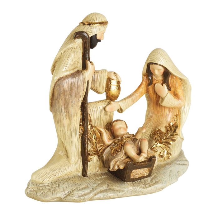 1-piece Holy Family Gold Accents 6in