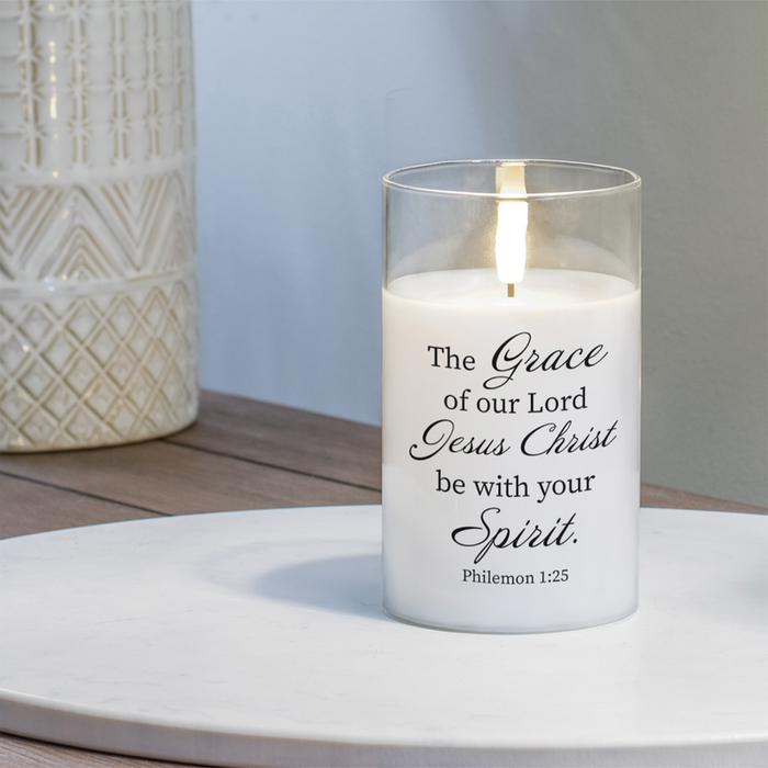 Led Candle Philemon The Grace 5in White