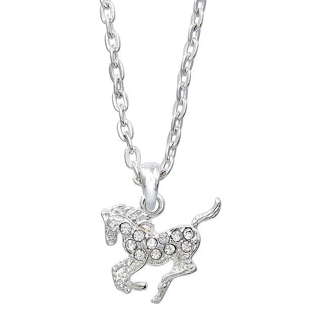 Awst Int'l Aqua Precious Pony Necklace Withaqua Horse Head Gift Box