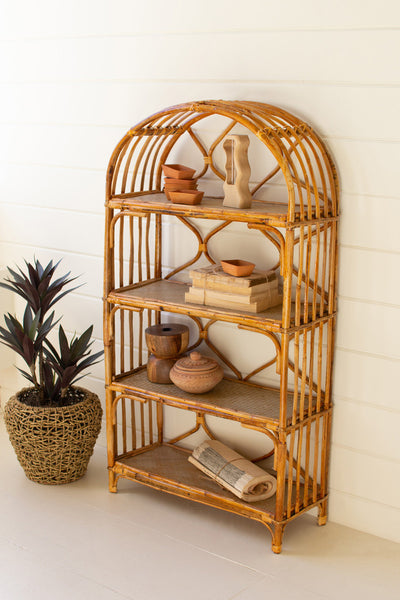 Rattan Four Tiered Shelf