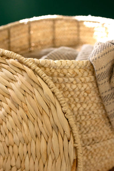 Set Of Three Woven Seagrass Hamper Baskets