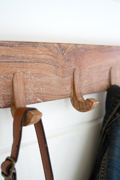 Reclaimed Wooden 4 Hook Coat Rack