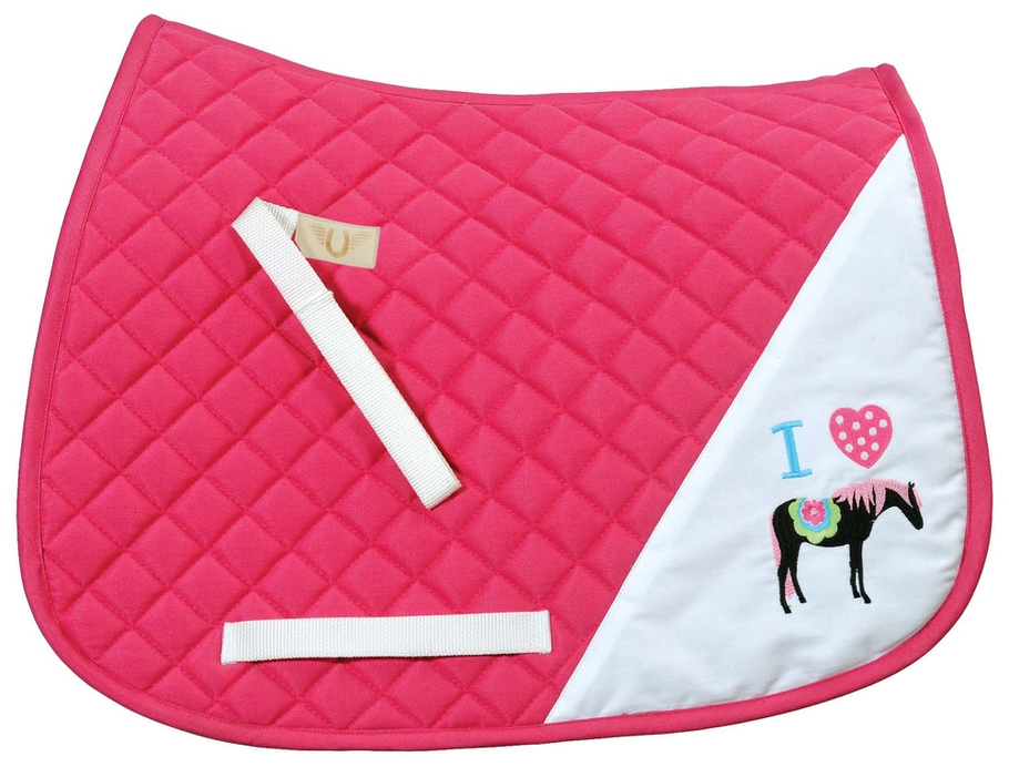 Tuffrider I Heart Pony Girl Saddle Pad