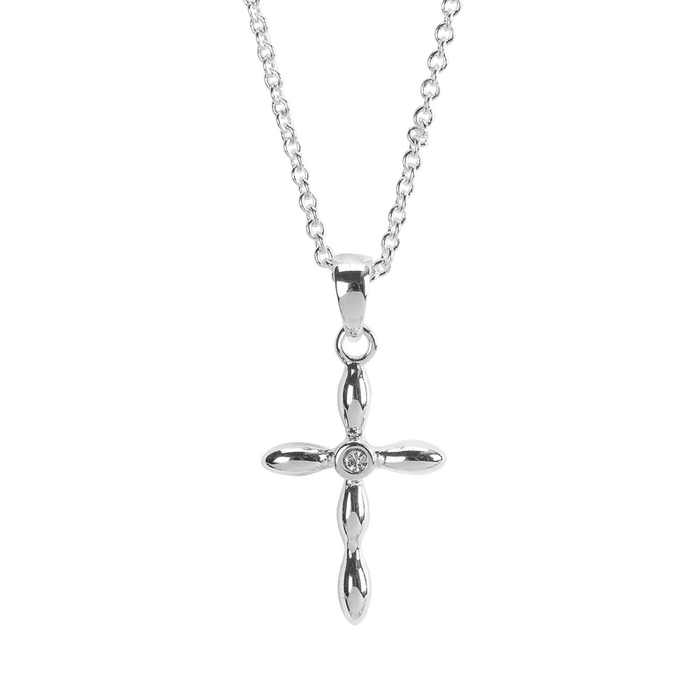 Necklace Teacher Petal Cross/crystal