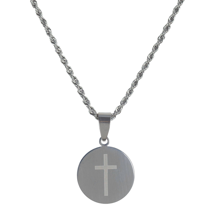 Girls' Soccer Sport Medal With Cross Necklace