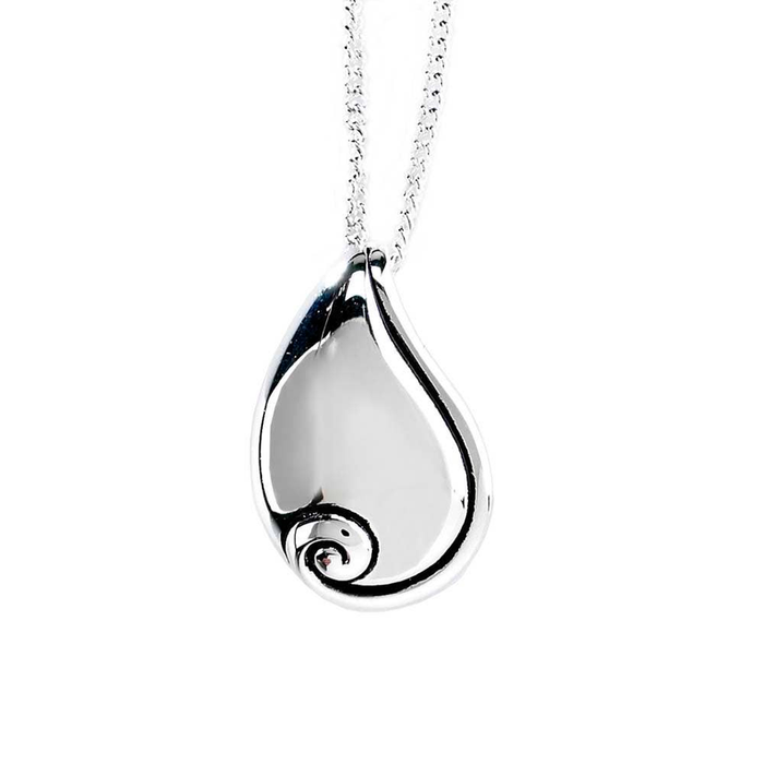 'no Tears In Heaven' Necklace W/18" Chain Silver Plated