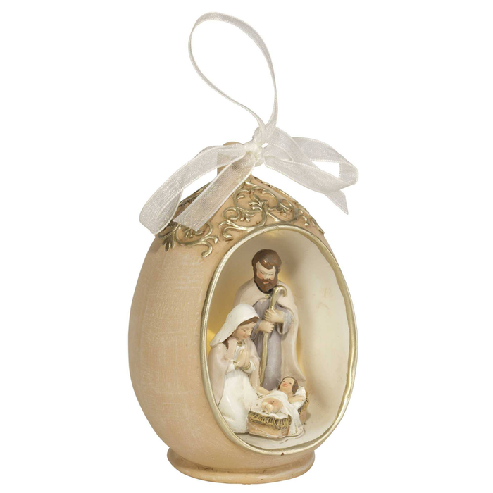 1 Piece Led Holy Family In Oval