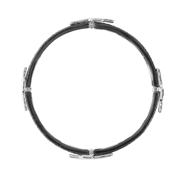 Bracelet Hamme Cross Silver Gunmetal