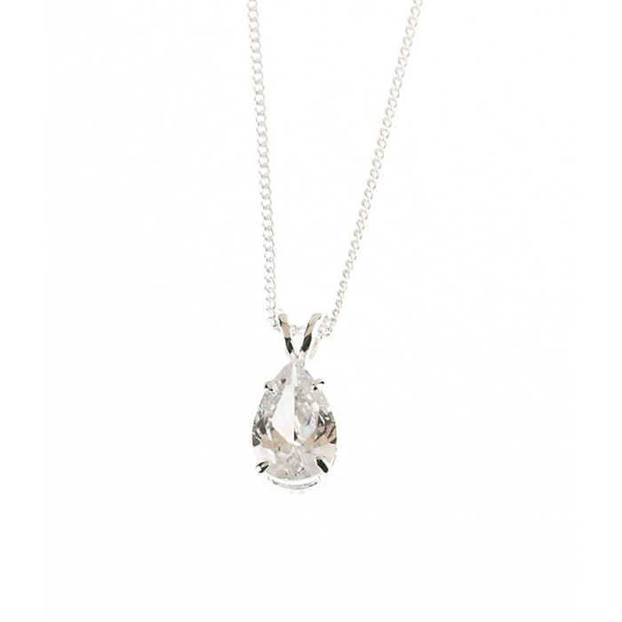 No Tears In Heaven' Cz Necklace W/18" Chain