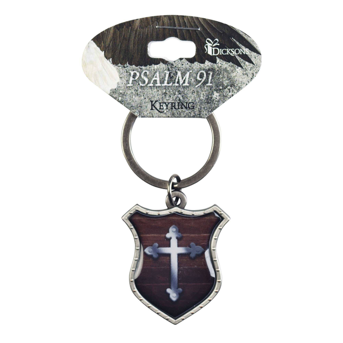 Keyring Shield Psalm 91 Eagle