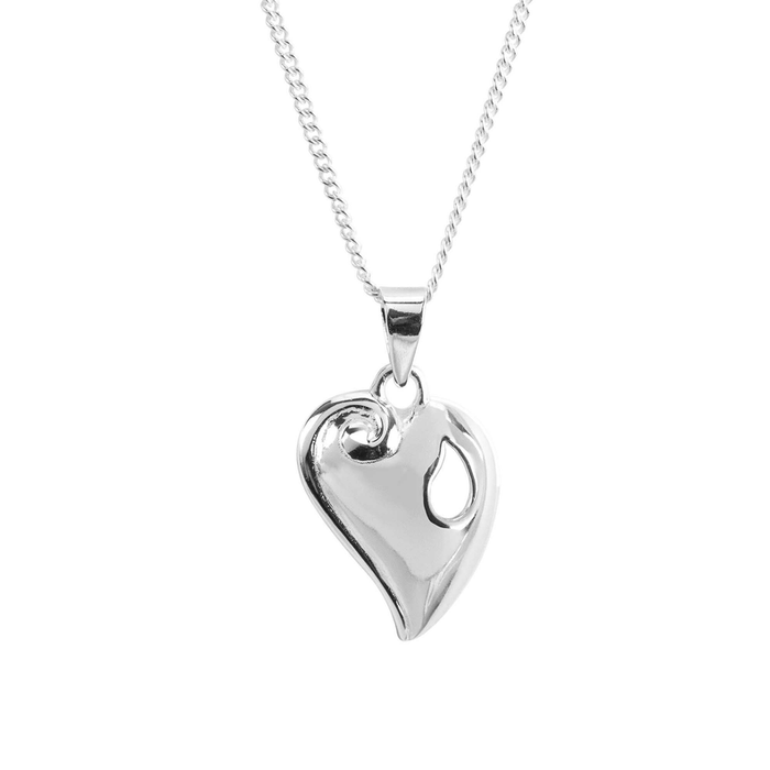 Necklace Reunion Heart Silver Plate