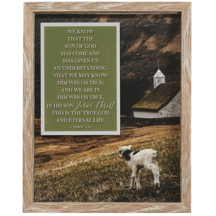 Framed Wall Art The Son Of God 1john5:20