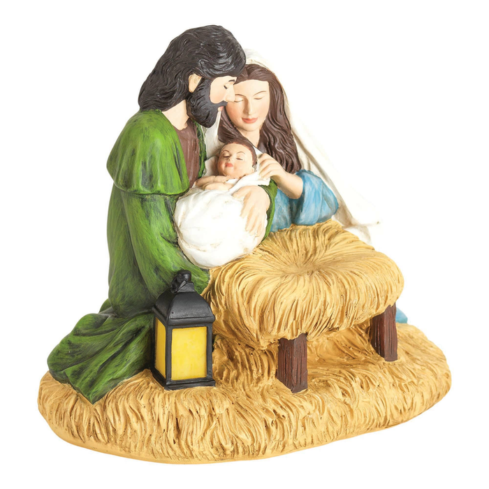 1 Piece Holy Family Nativity Lighted Joseph's Lantern Fig